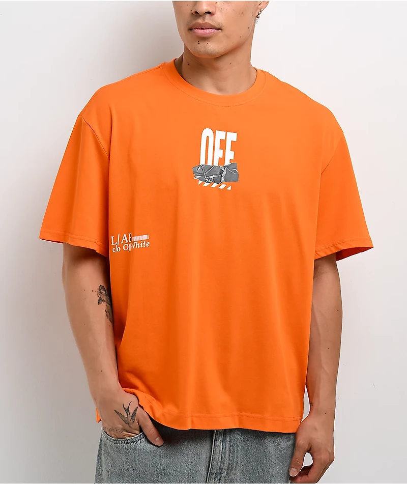 L/AB c/o Off-White™ Duct Tape Orange T-Shirt