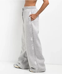 L/AB c/o Off-White™ Grey Wide Leg Sweatpants