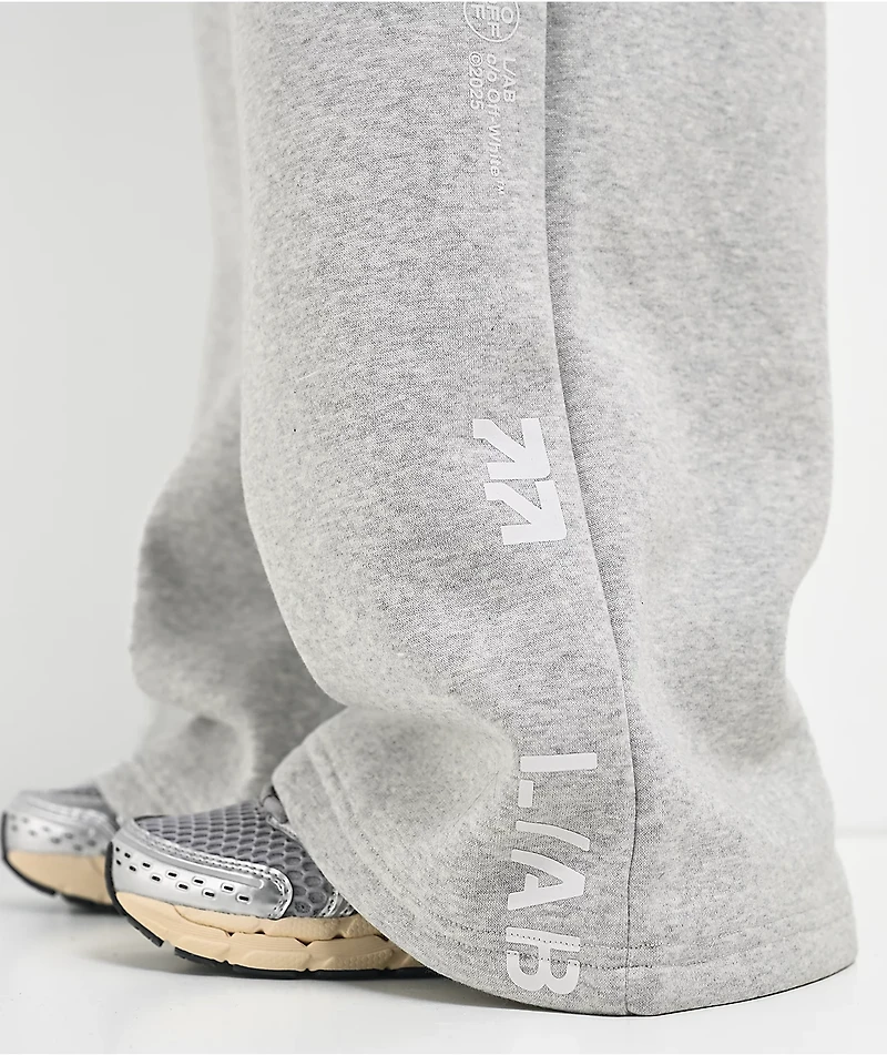 L/AB c/o Off-White™ Grey Wide Leg Sweatpants