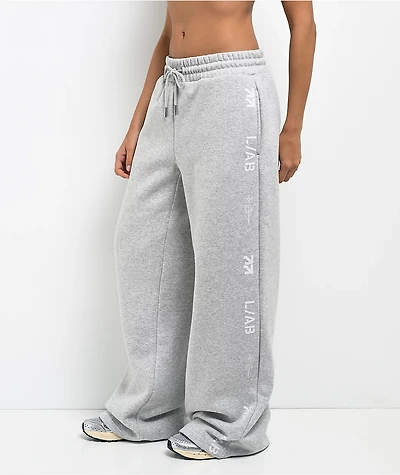 L/AB c/o Off-White™ Grey Wide Leg Sweatpants