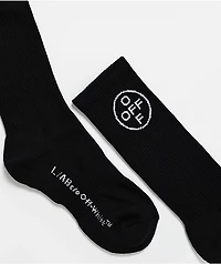L/AB c/o Off-White™ Logo 3 Pack Black Crew Socks