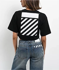 L/AB c/o Off-White™ Logo Black Crop T-Shirt