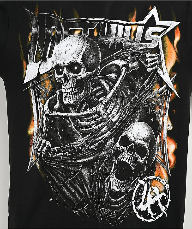 LOSTHILLS Skeleton Flame Black T-Shirt