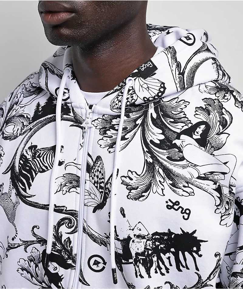 LRG Maiden White Zip Hoodie