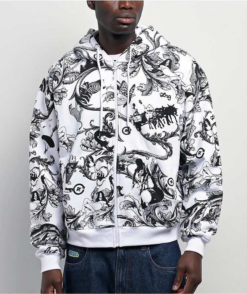LRG Maiden White Zip Hoodie