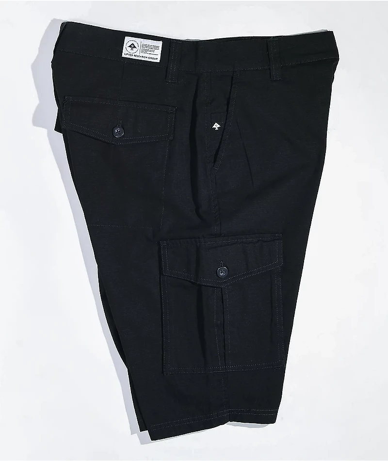 LRG RC Ripstop Black Cargo Shorts