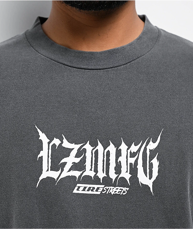 LZMFG Tire Fire Charcoal T-Shirt