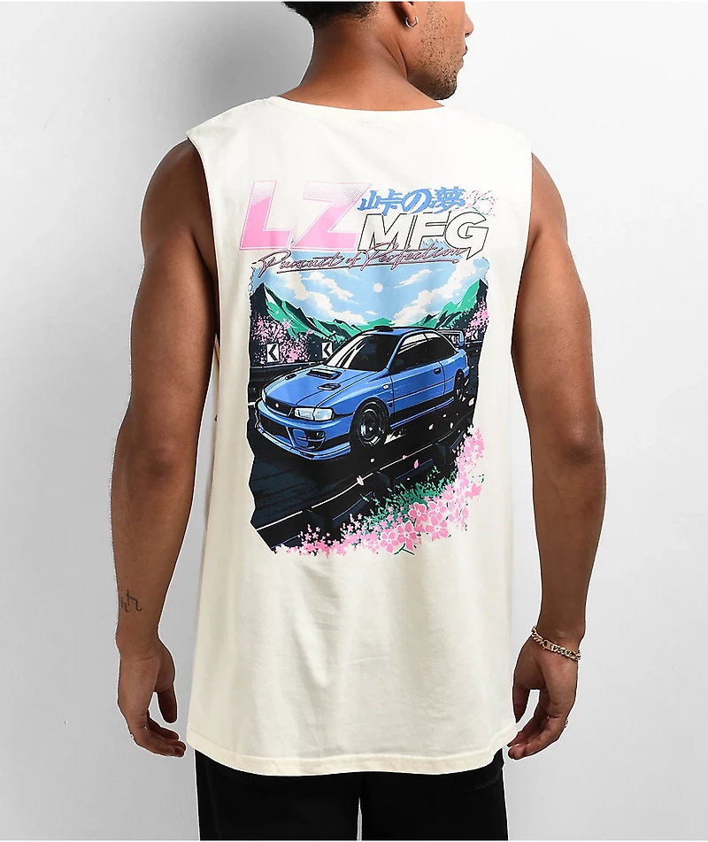 LZMFG Touge Dreams Natural Muscle Tank Top