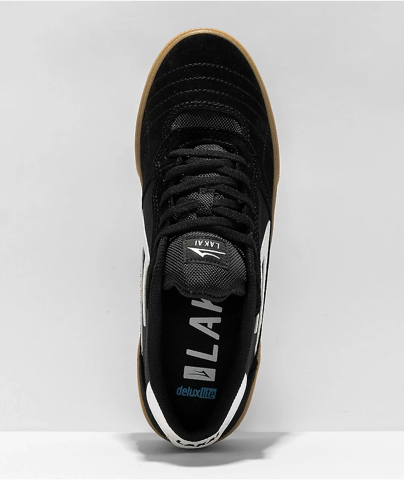 Lakai Cambridge Black, White & Gum Skate Shoes
