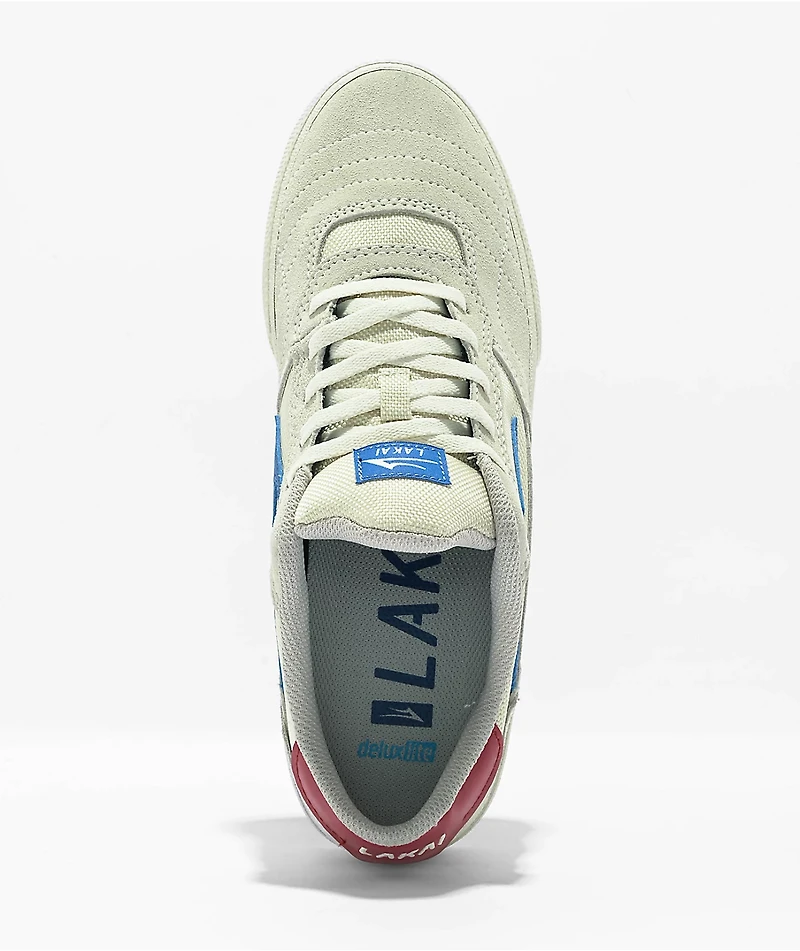 Lakai Cambridge Cream Suede & Canvas Skate Shoes