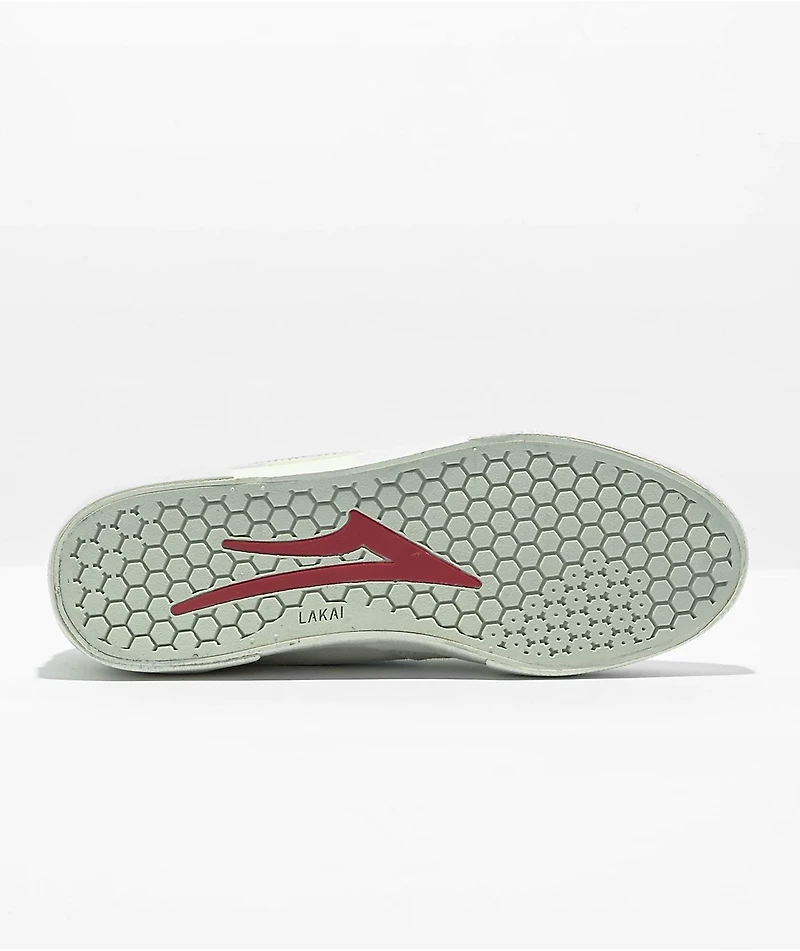 Lakai Cambridge Cream Suede & Canvas Skate Shoes