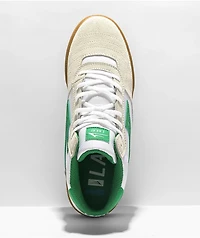 Lakai Cambridge Mid White, Green & Gum Skate Shoes