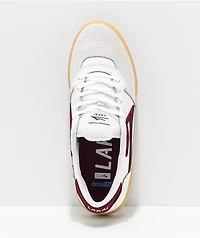 Lakai Cambridge White, Burgundy & Gum Skate Shoes
