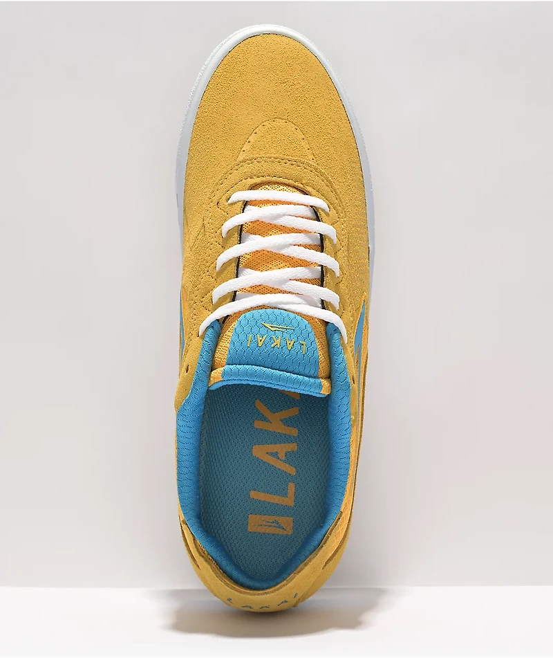 Lakai Essex Gold & Blue Suede Skate Shoes