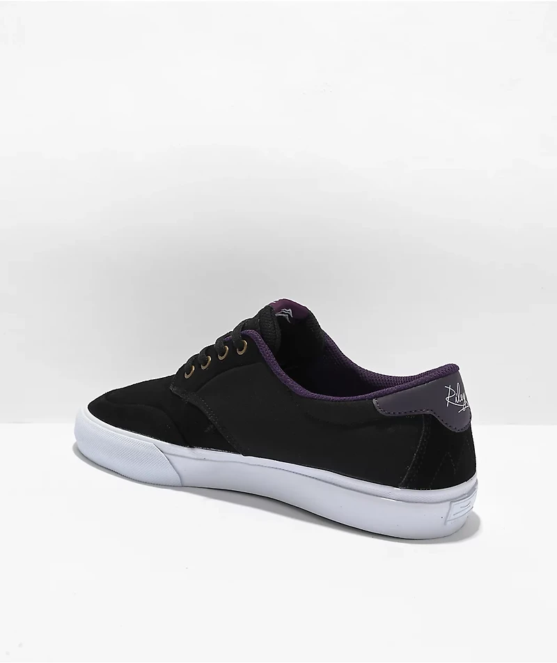 Lakai Riley 3 Black & Purple Suede Skate Shoes
