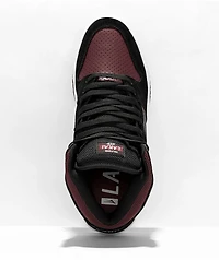 Lakai Telford Black & Burgundy Suede Skate Shoes