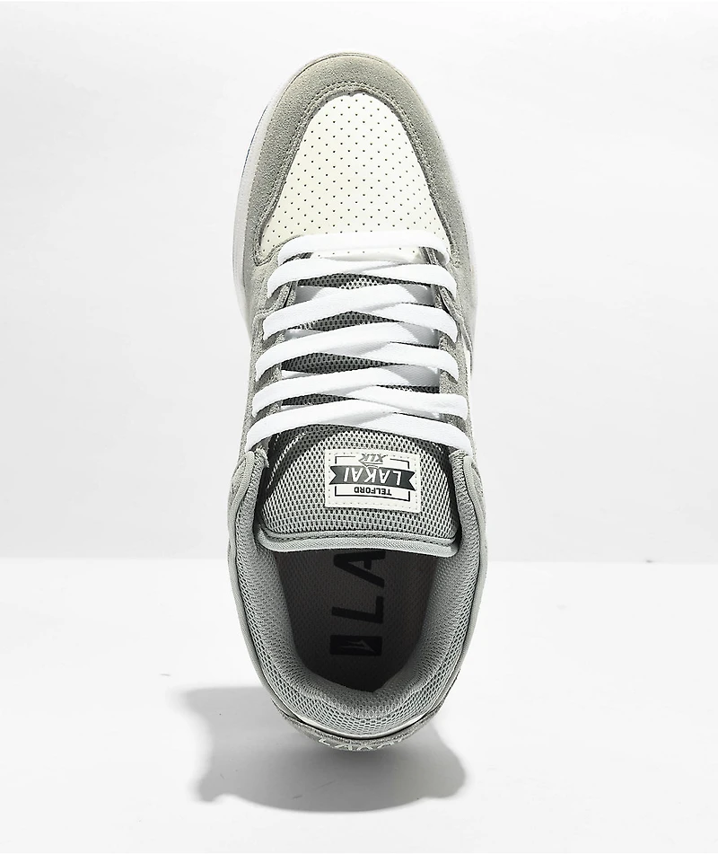 Lakai Telford Low Grey & Blue UV Suede Skate Shoes