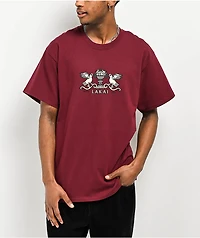 Lakai Terrace Birds Maroon T-Shirt