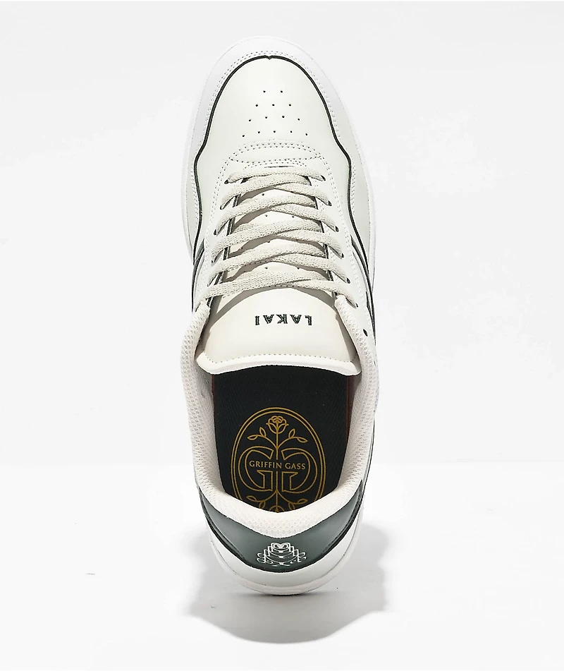 Lakai Terrace Cream & Pine Leather Skate Shoes