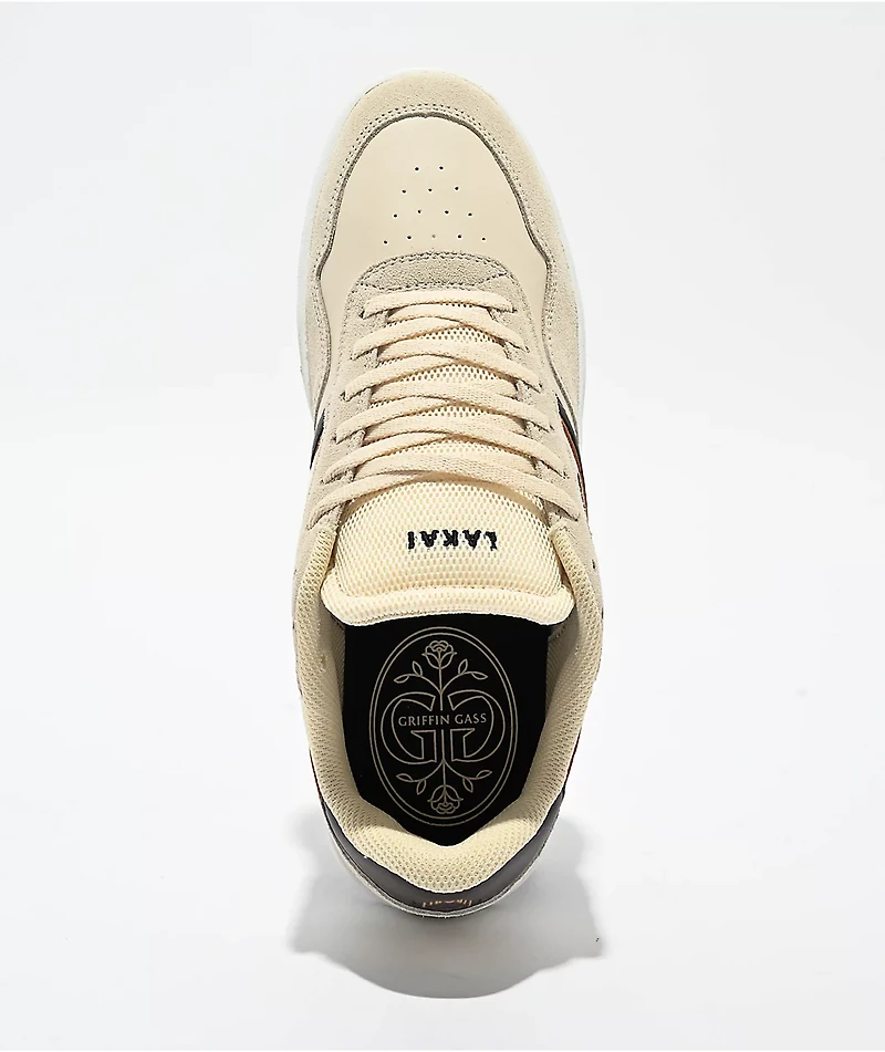 Lakai Terrace Cream Suede Skate Shoes