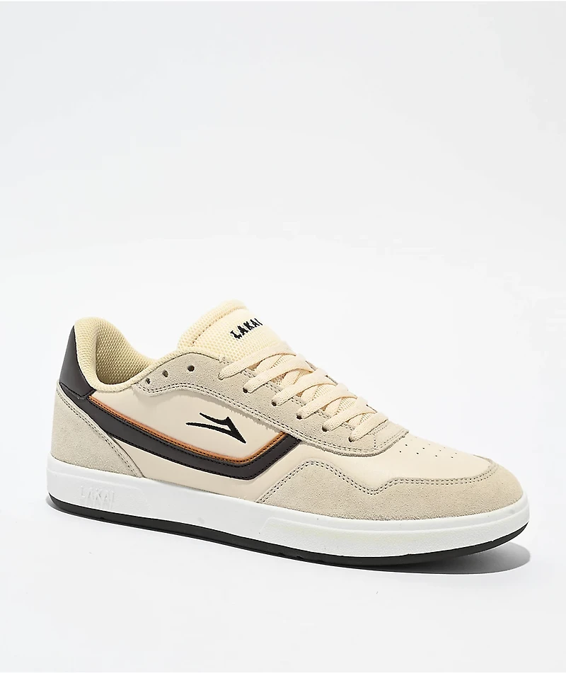 Lakai Terrace Cream Suede Skate Shoes