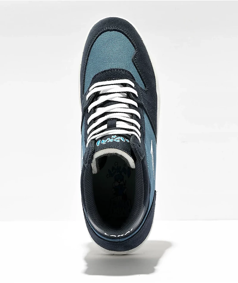 Lakai Villa Slate & Navy Suede Skate Shoes