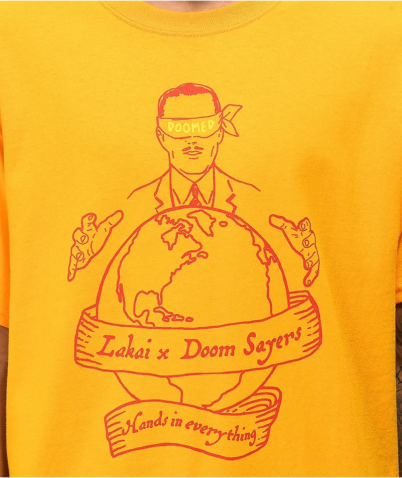 Lakai x Doomsayers Corp World Yellow T-Shirt