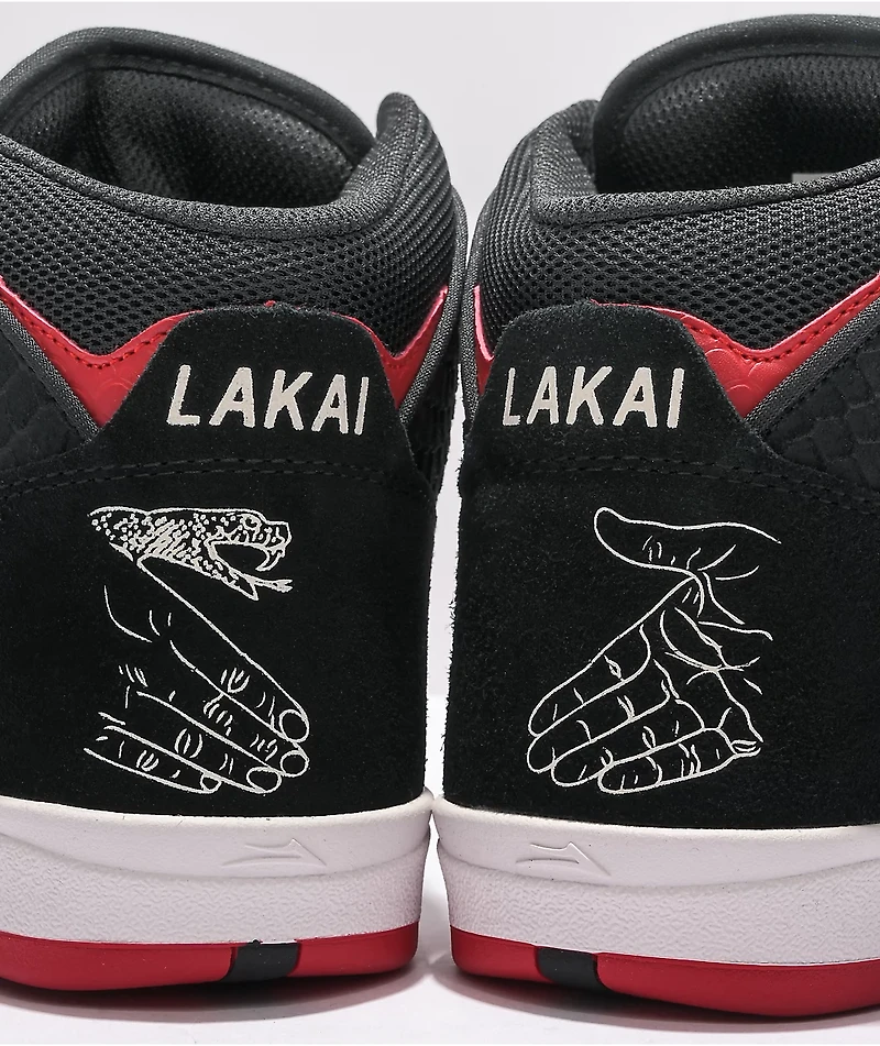 Lakai x Doomsayers Telford Black & Red High Top Skate Shoes