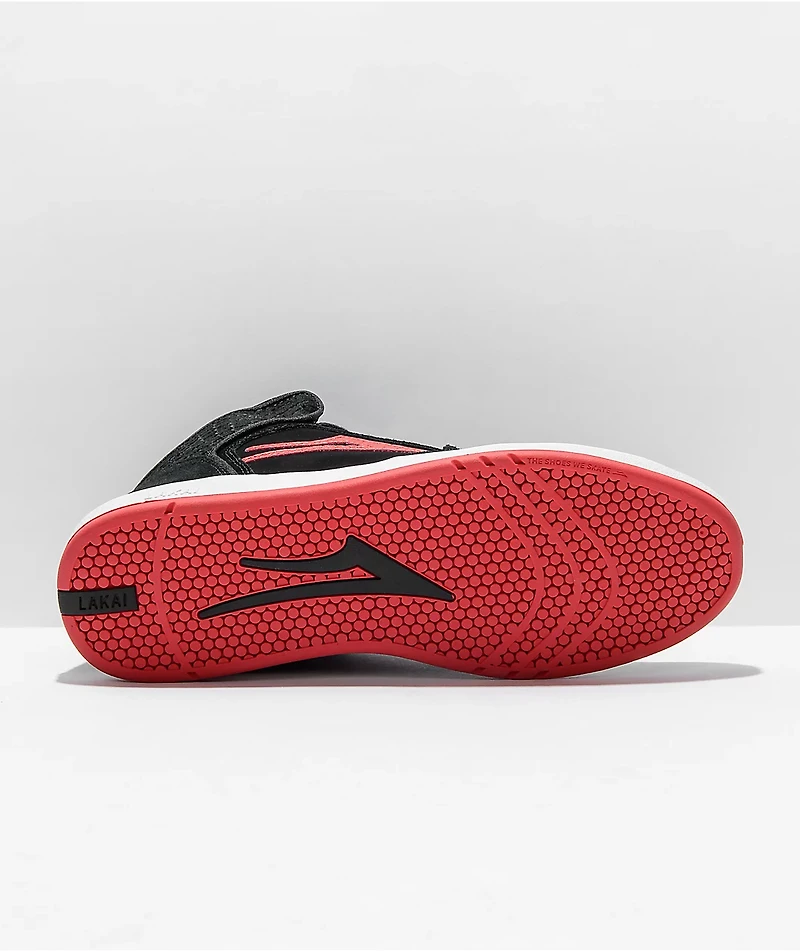 Lakai x Doomsayers Telford Black & Red High Top Skate Shoes