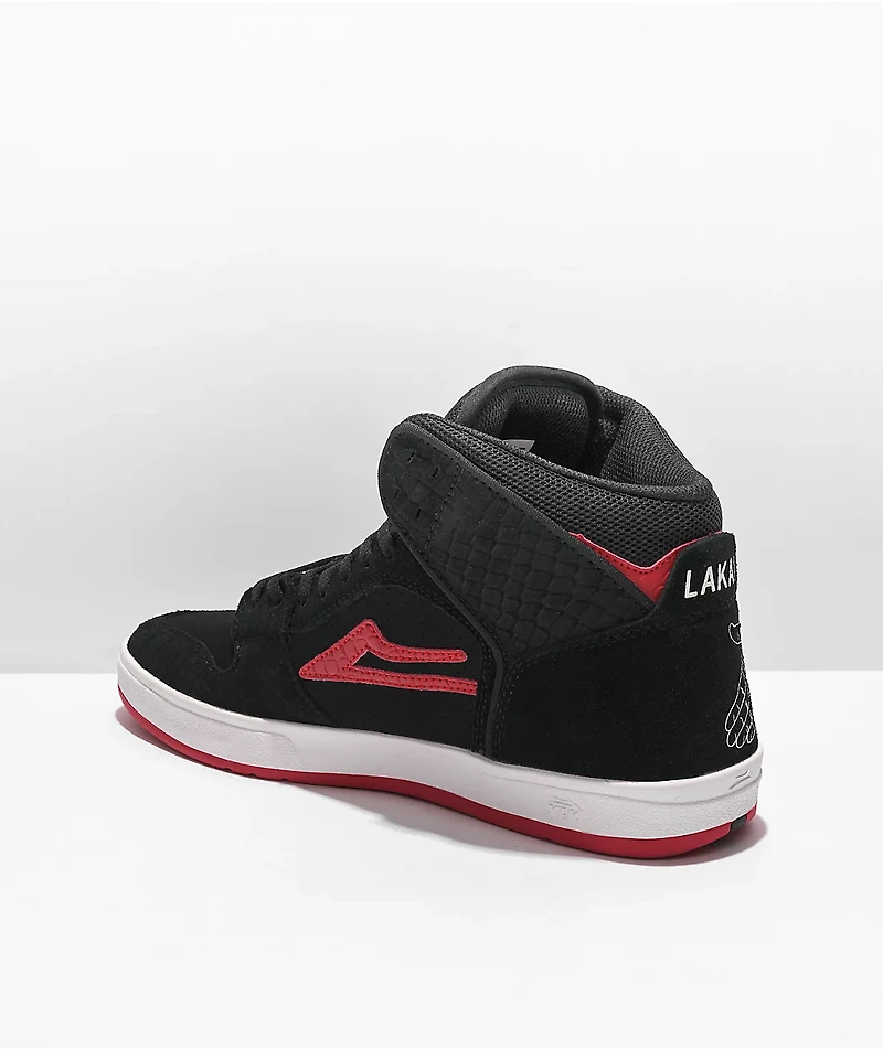 Lakai x Doomsayers Telford Black & Red High Top Skate Shoes
