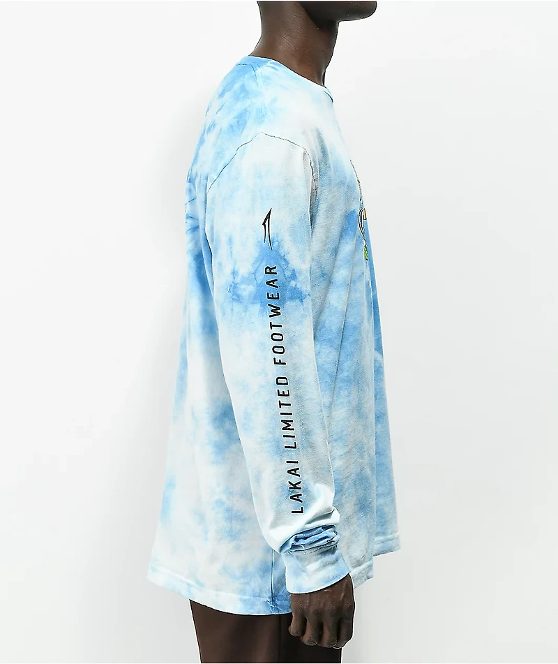 Lakai x Pacifico Cerveza Blue & White Tie Dye Long Sleeve T-Shirt