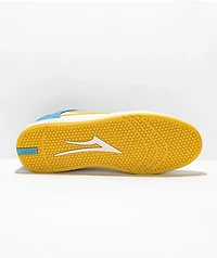 Lakai x Pacifico Telford White, Cyan, & Yellow Low Top Skate Shoes
