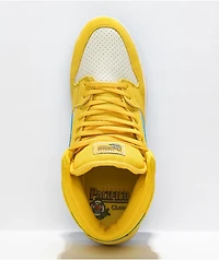 Lakai x Pacifico Telford White, Cyan, & Yellow Skate Shoes
