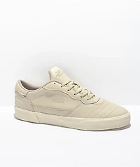 Lakai x Paterson Cambridge Cream Leather Skate Shoes