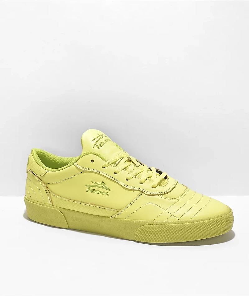 Lakai x Paterson Cambridge Lime Green Leather Skate Shoes