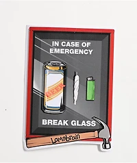 Lamebrain Break The Glass Sticker