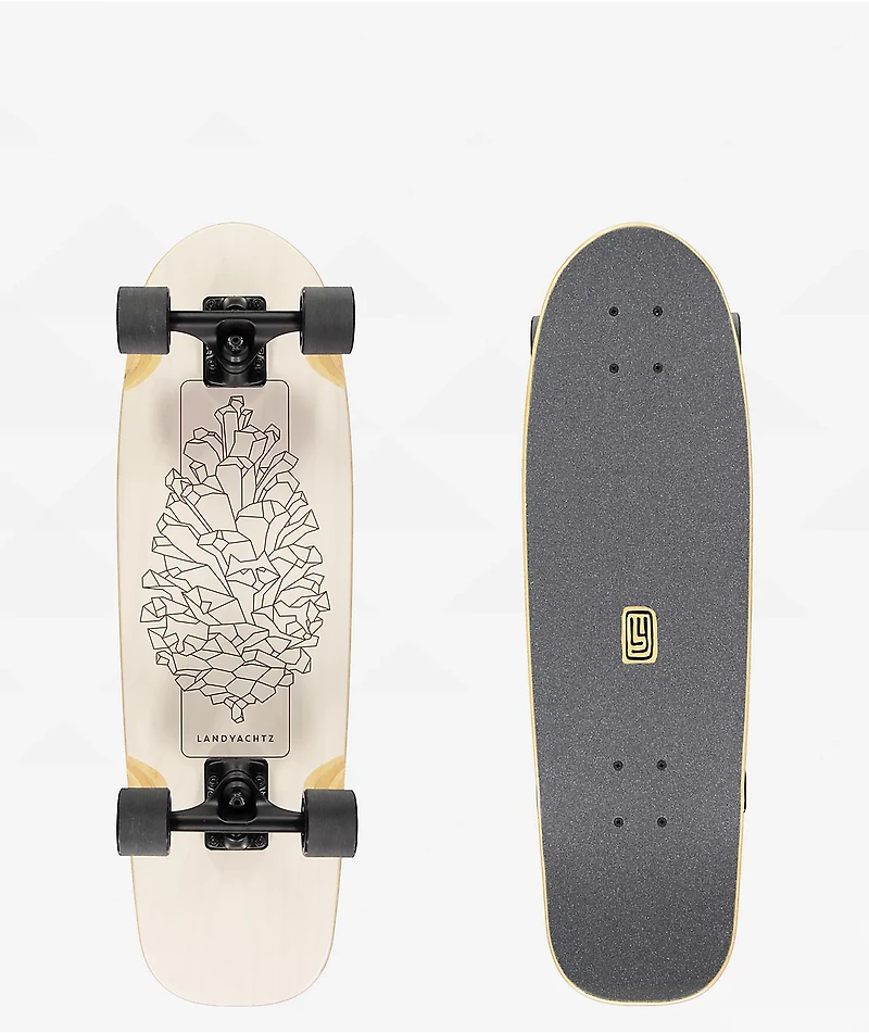 Landyachtz Dinghy Pinecone White Blunt Cruiser Skateboard Complete