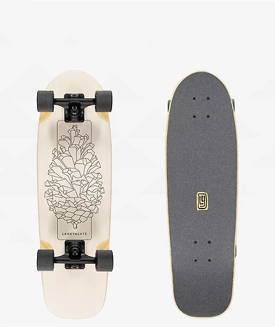Landyachtz Dinghy Pinecone White Blunt Cruiser Skateboard Complete