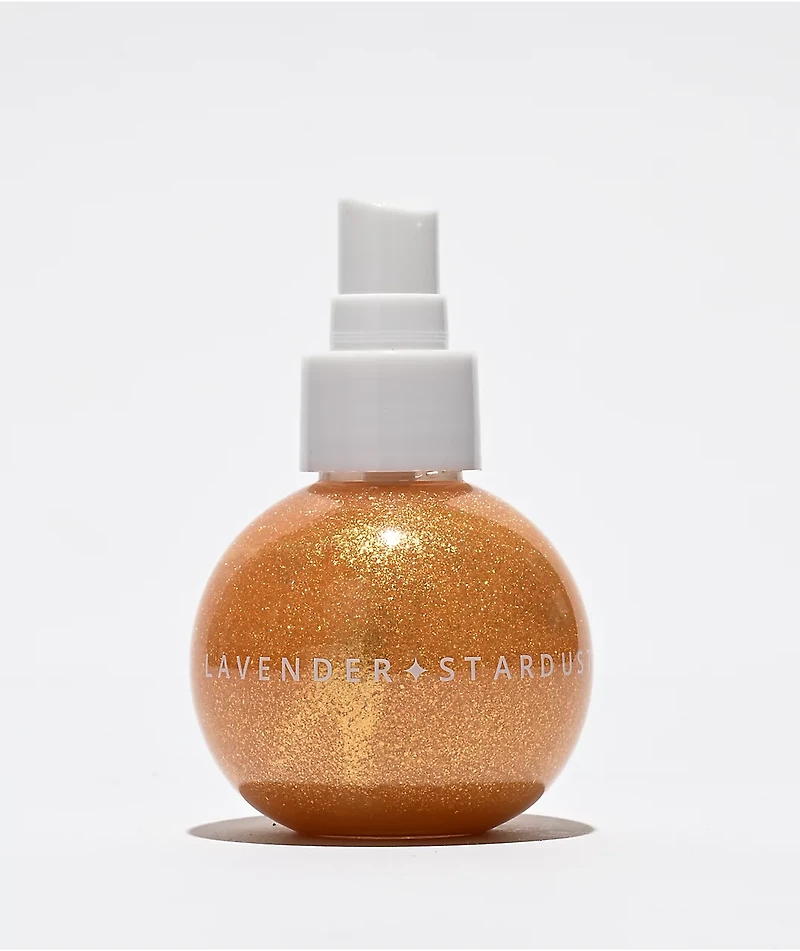 Lavender Stardust Disco Shimmer Gold Glitter Scented Body Mist