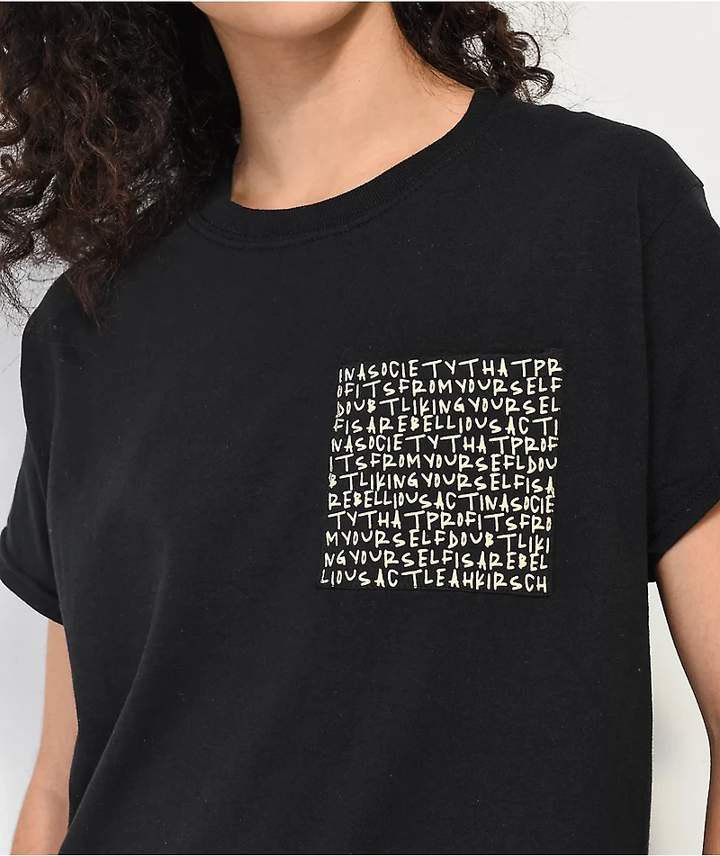 Leah Kirsch Black Pocket T-Shirt