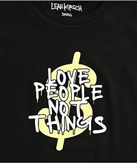 Leah Kirsch Love People Black Crop T-Shirt