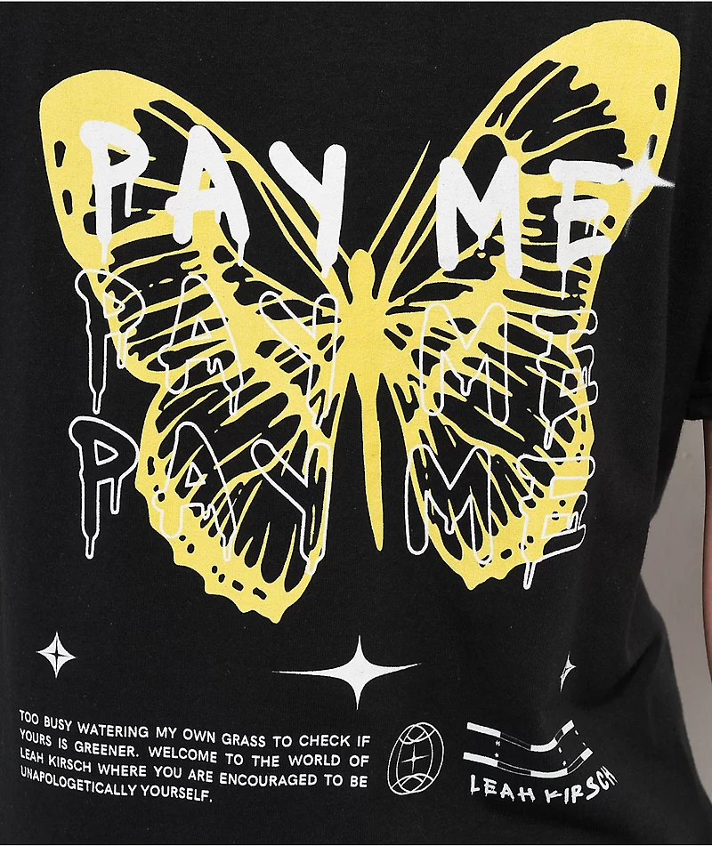 Leah Kirsch Pay Me Black T-Shirt