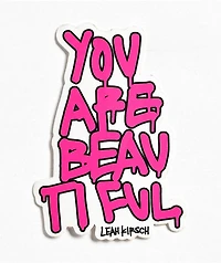 Leah Kirsch You Are Beautiful Sticker