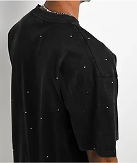 Learn To Forget Arch Logo Rhinestone Black T-Shirt