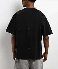 Learn To Forget Arch Logo Rhinestone Black T-Shirt
