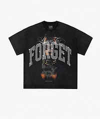 Learn To Forget Big Dog Rhinestone Black T-Shirt