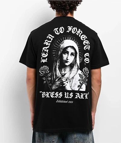 Learn To Forget Bless Us All Black T-Shirt