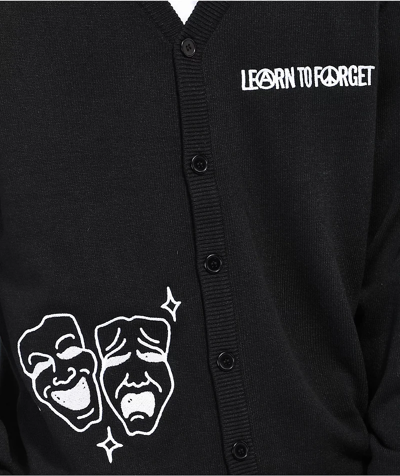 Learn To Forget Cry Later Black Cardigan