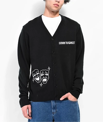 Learn To Forget Cry Later Black Cardigan