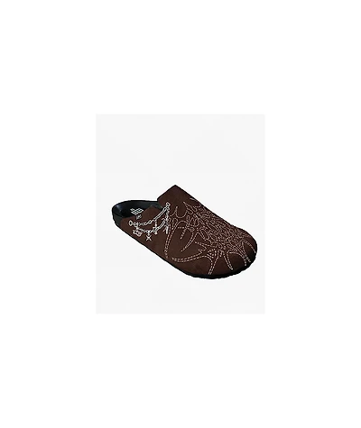 Learn To Forget Cyberchain Brown Mule Sandals